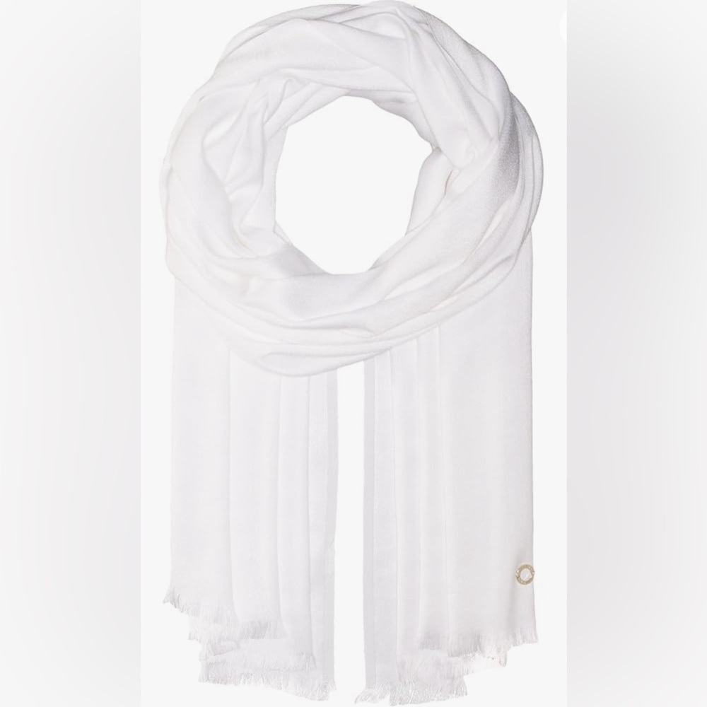 Calvin Klein Elegant White Scarf - Women’s Wrap Shawl